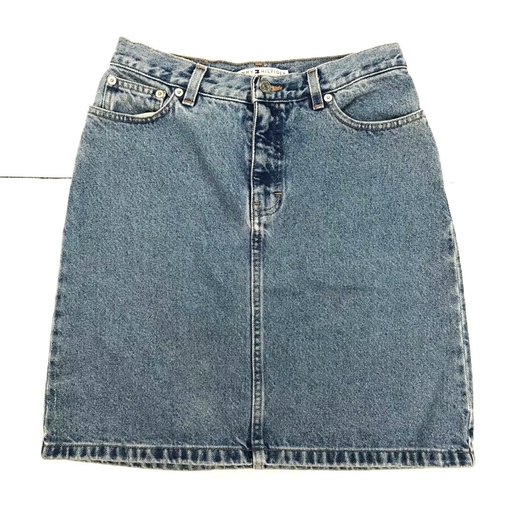 Vintage Tommy Hilfiger High Waist Denim Jean Skirt